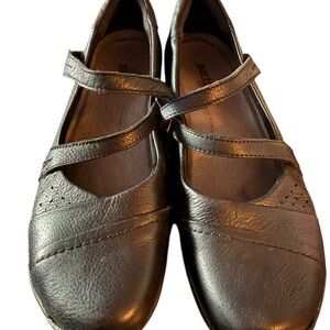 Earth Newton Black Leather Mary Jane Comfort Shoes | Women’s 9.5